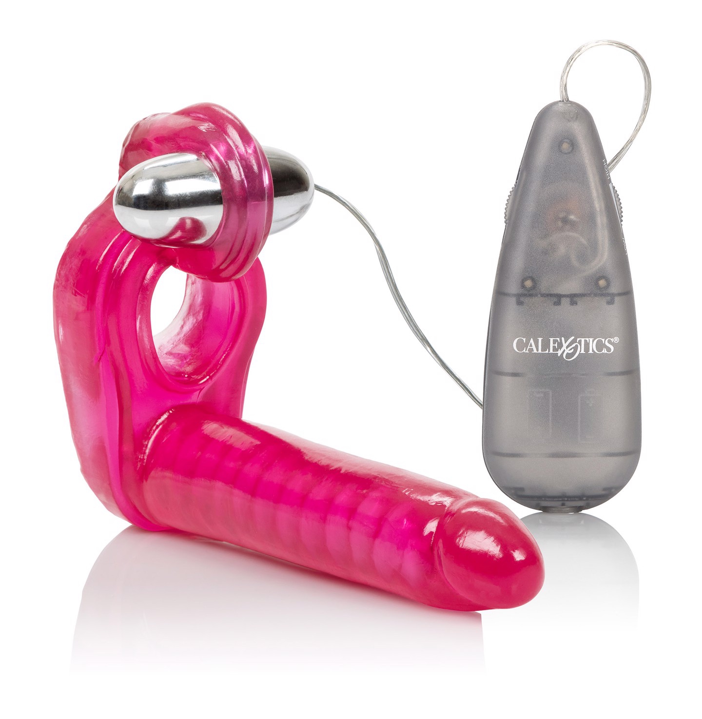 Penis s postrojem trojtý stimulátor vibrátor, délka 15 cm