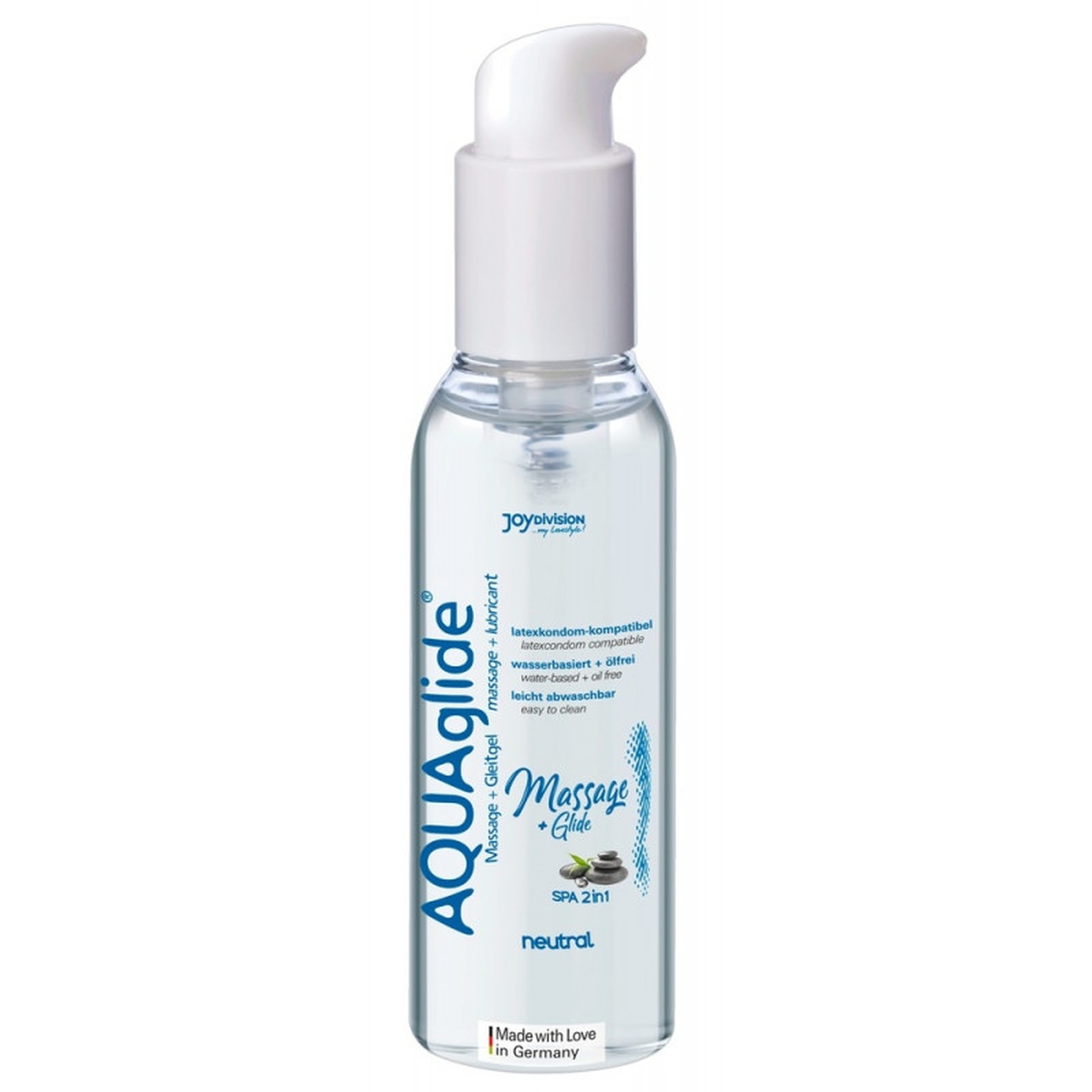 AQUA glide Massage Neutral masážní a lubrikační gel, 2v1 objem 200ml