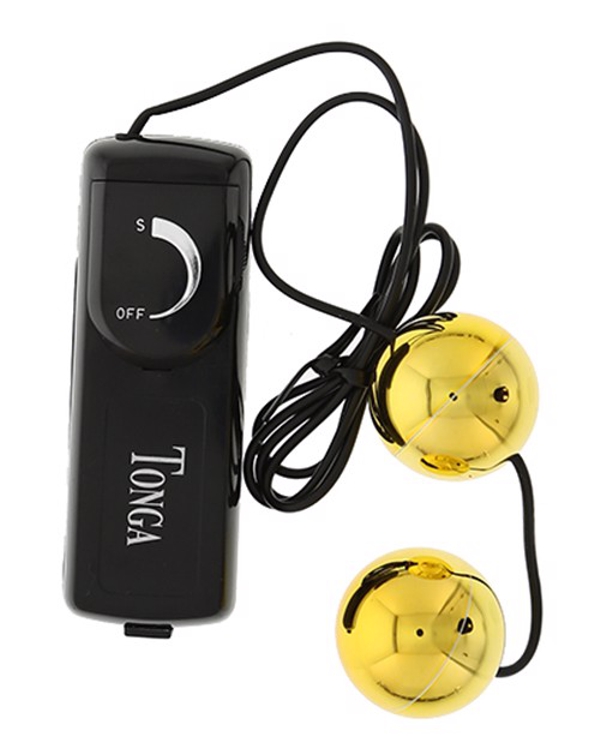 Dvojité vibrační kuličky ORGASM VIBRATING BALL - GOLD