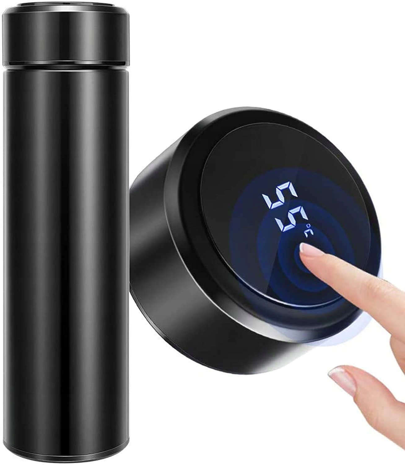 Thermos smart termální hrnek led lahev 500ml černý
