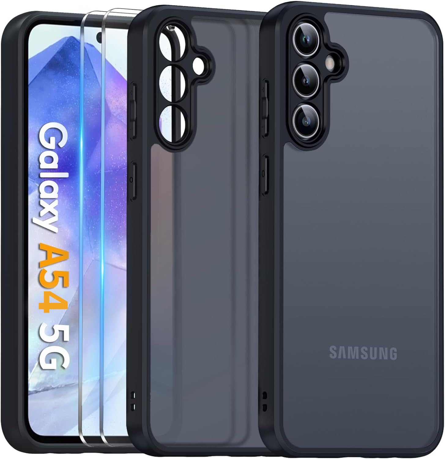Samsung Galaxy A54, 5G PANCÉŘOVÉ POUZDRA ČERNÝ MAT