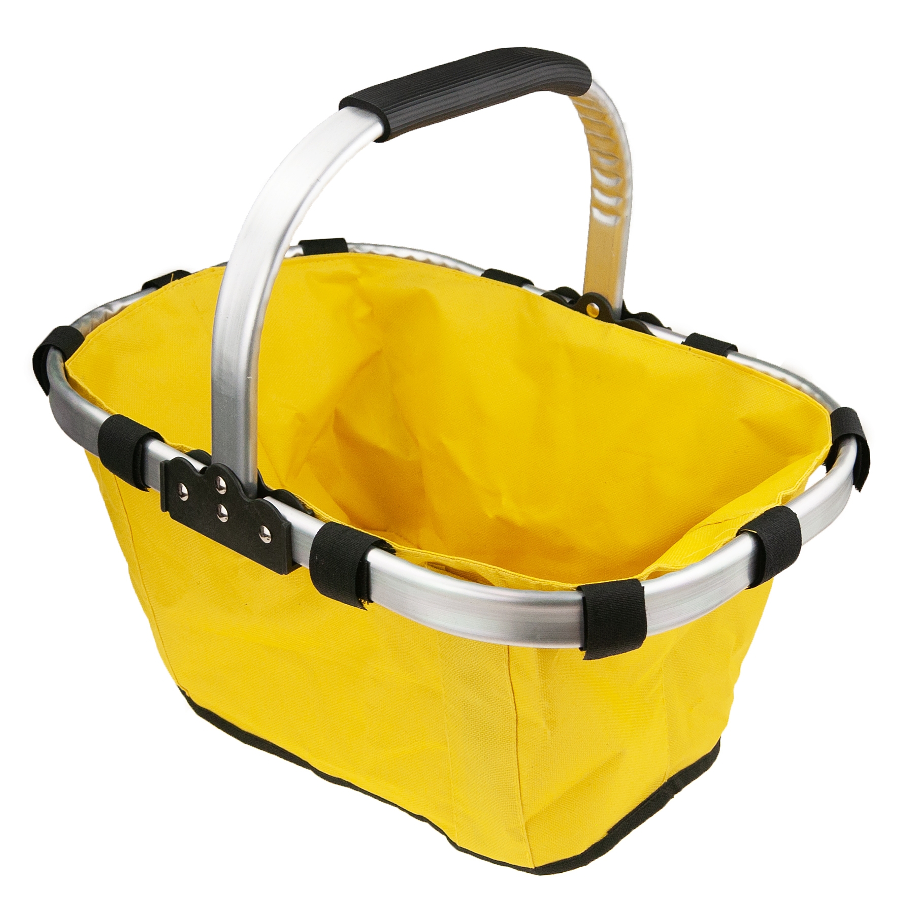 Skládací piknikový koš, skládací - žlutý, výška - 20cm, šířka - 42cm