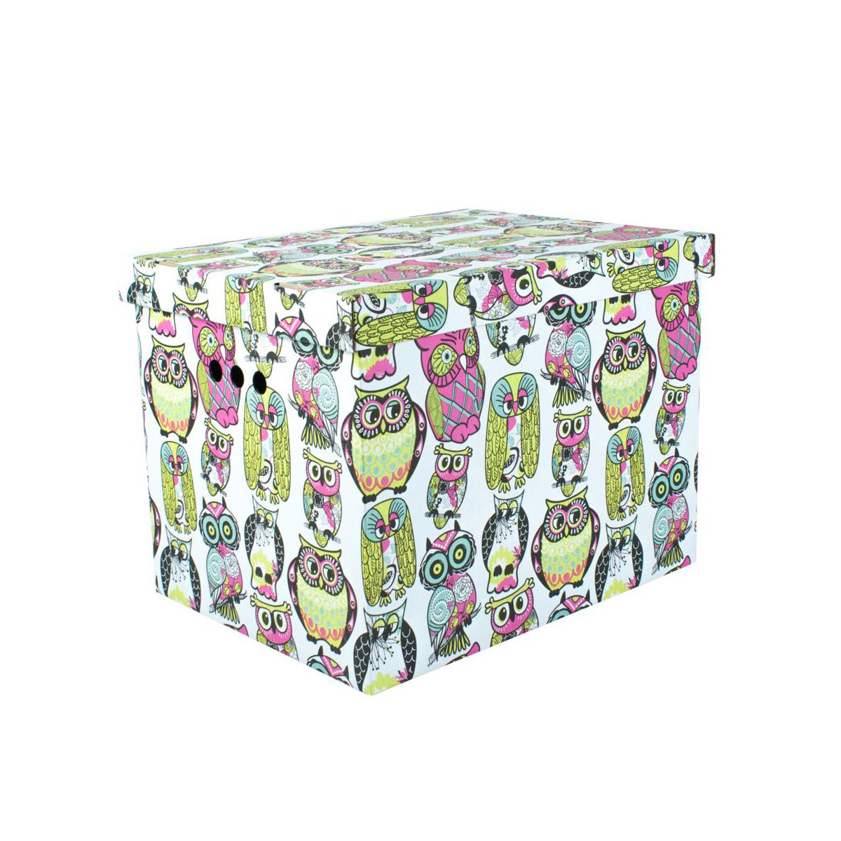 Dekorativní kartonová krabička SOVY XL úložný box, velikost 42x32x32cm